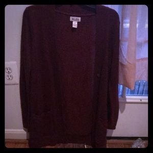 Burgundy cardigan for women